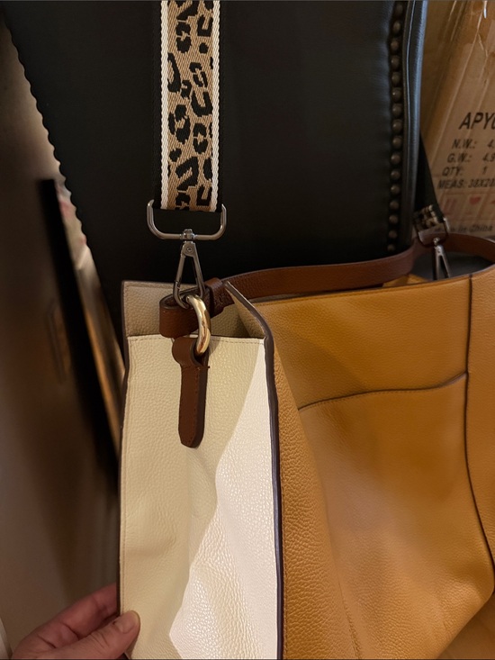 Cole Haan Handbags - Cole Haan Pebbled Leather Shoulder Bag in Mustard Yellow with Brown Strap